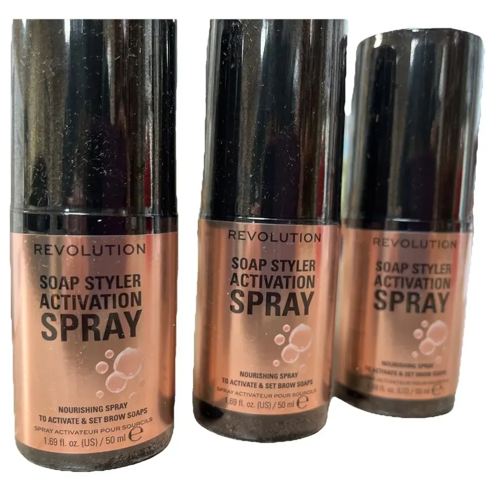 Revolution Eye Brow Soap Styler Activation Spray Lot Of 3 Activate Set